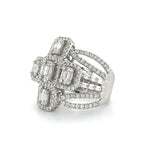 Regal Mosaic Baguette-Cut Diamond Ring Diamonds House