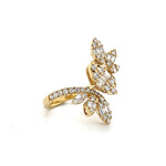 Floral Diamond Open Band Wrap Ring Diamonds House