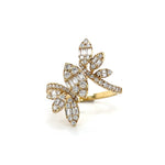 Floral Diamond Open Band Wrap Ring Diamonds House