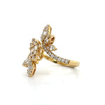 Floral Diamond Open Band Wrap Ring Diamonds House