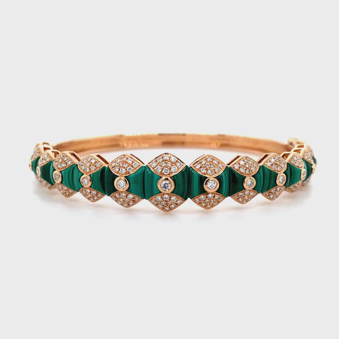 Geometric Diamond and Malachite Bangle Diamonds House