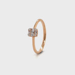 Square Baguette Diamond Ring in Rose Gold Diamonds House