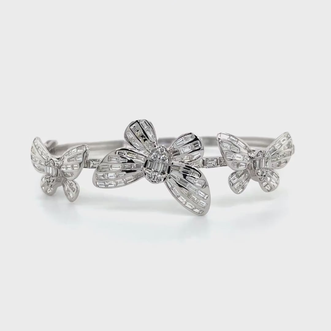 Triple-Butterfly Diamond Bangle Diamonds House