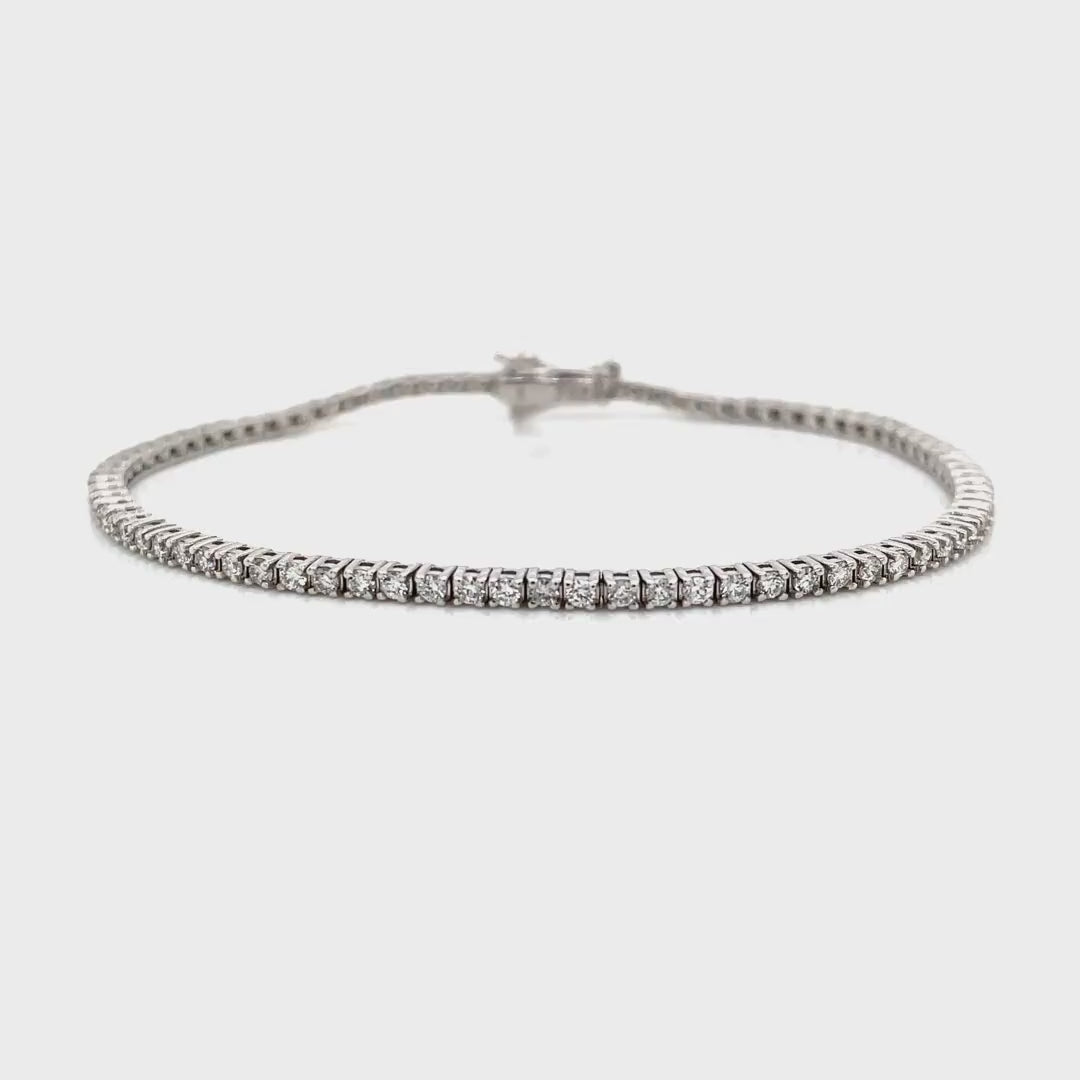 Classic Solitaire Tennis Round-Cut Diamond Bracelet 1.50 Ct Diamonds House