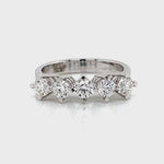 Five-Stone Round Brilliant Diamond Wedding Band 1.00 Ct Diamonds House