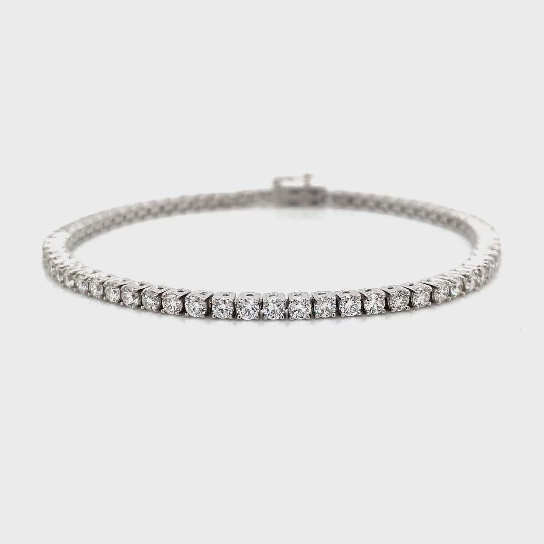 Classic Solitaire Tennis Round-Cut Diamond Bracelet 3.60 Ct Diamonds House