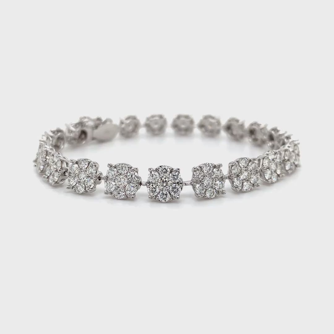 Radiant Flower Diamond Bracelet Diamonds House