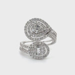 Eternal Diamond Drop and Oval Halos Ring Diamonds House