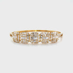 Square Sequence Halo Baguette Diamond Bangle Diamonds House