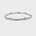 Pear and Round Diamond Tennis Bracelet 2.60 Ct Diamonds House