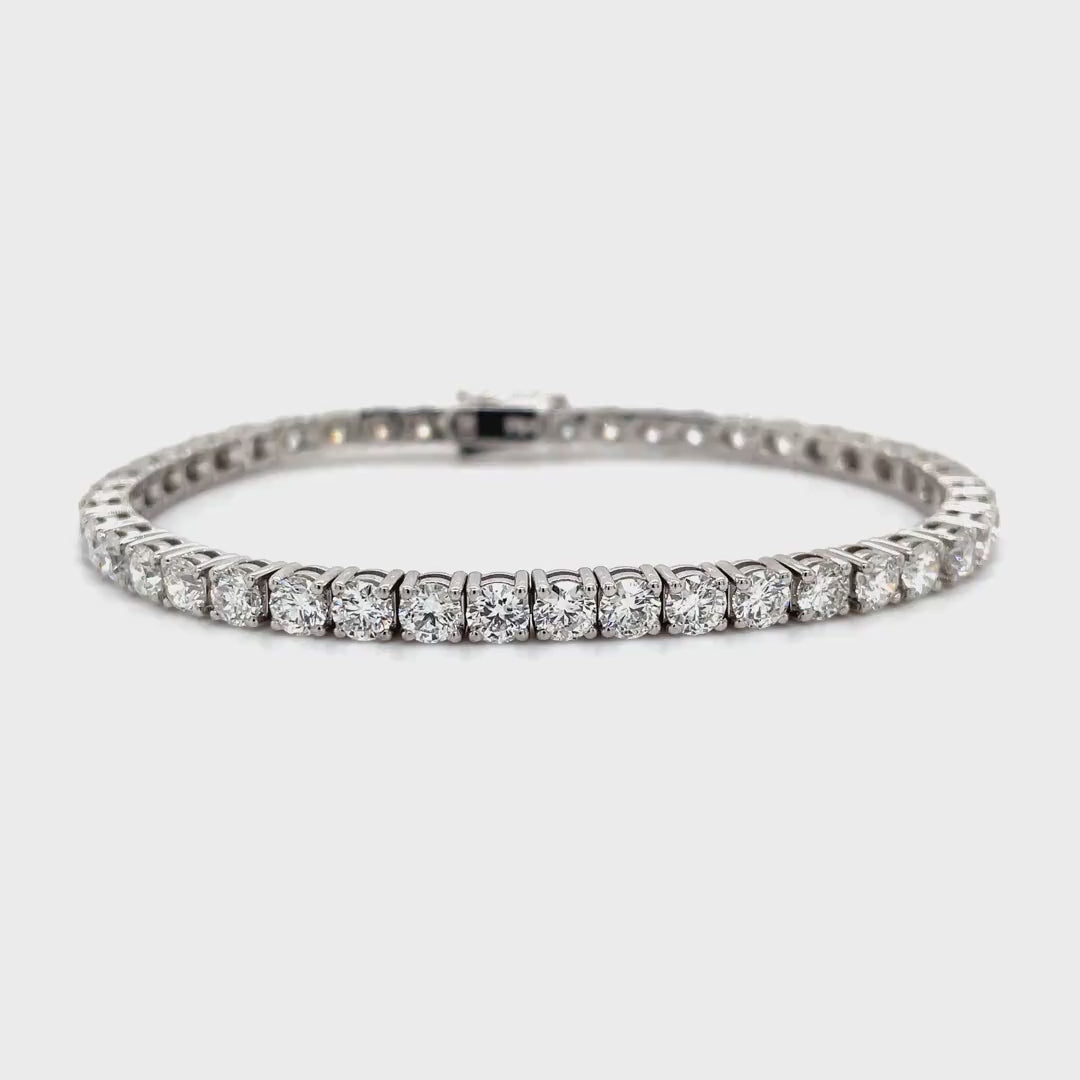 Classic Solitaire Tennis Round-Cut Diamond Bracelet 8.90 Ct Diamonds House