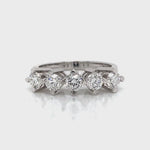 Five-Stone Round Brilliant Diamond Wedding Band 1.20 Ct Diamonds House