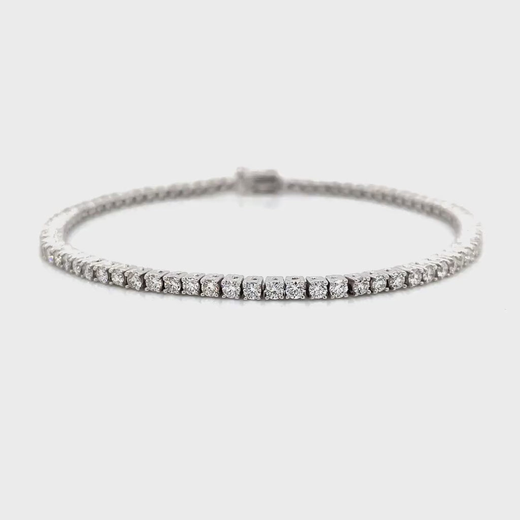 Classic Solitaire Tennis Round-Cut Diamond Bracelet 2.60 Ct Diamonds House