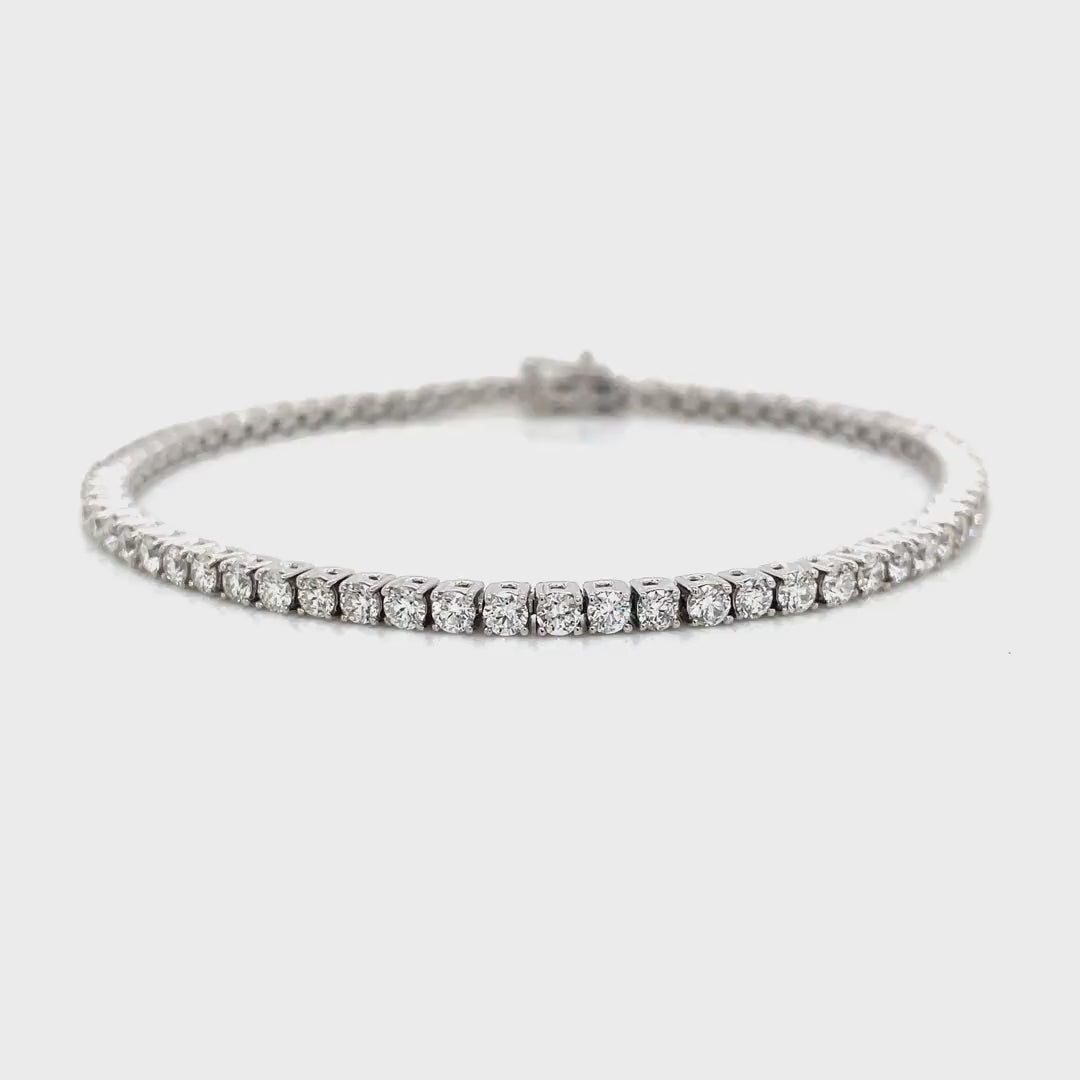 Classic Solitaire Tennis Round-Cut Diamond Bracelet 3.50 Ct Diamonds House