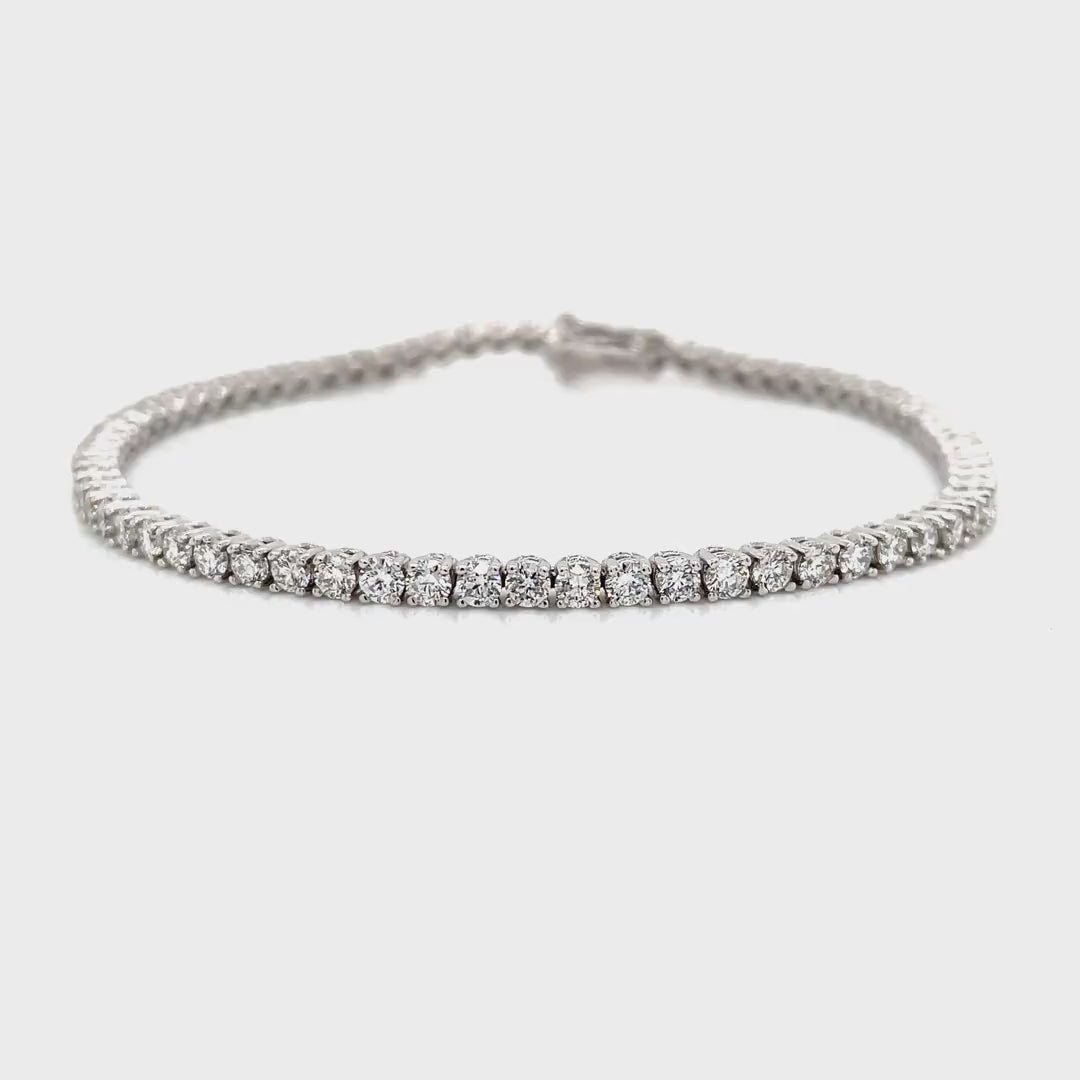 Classic Solitaire Tennis Round-Cut Diamond Bracelet 3.50 Ct Diamonds House