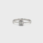 Square Baguette Diamond Ring in White Gold Diamonds House