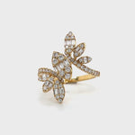 Floral Diamond Open Band Wrap Ring Diamonds House