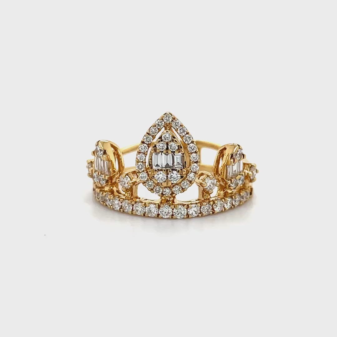 Tiara Diamond Tri-Pear Halo Ring Diamonds House